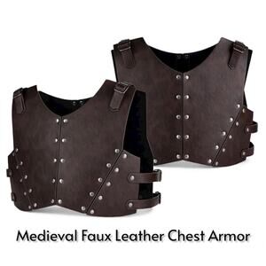 Medieval Chest Armour Faux  Leather Chest Shield Chest Guard Retro